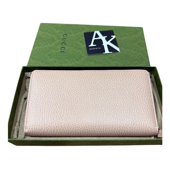 Gucci GG Marmont Pink Leather Continental Long Wallet - Picture 8 of 11